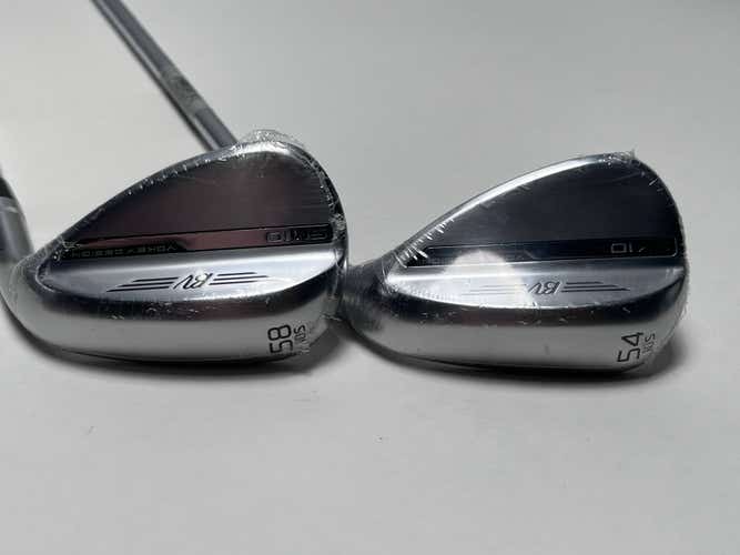 Titleist Vokey SM10 Tour Chrome Wedge Set 54* 10 58* 10 Vokey Steel Mens RH