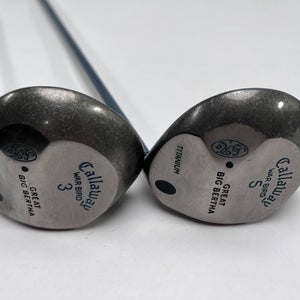 Callaway Original Great Big Bertha 3 & 5 Fairway Set 15* 18* Gems Ladies RH
