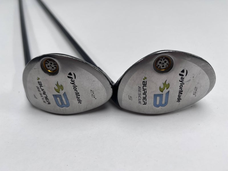 TaylorMade Burner Rescue 2008 4 & 5 Hybrid Set 22* 25* REAX 50g Ladies RH