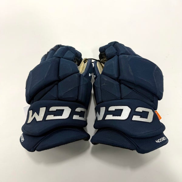 Used Navy CCM Jetspeed Pro Gloves | 15" | #A60