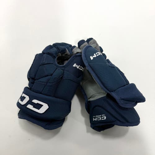 Used Navy CCM HG12 Gloves | 14" | #A57