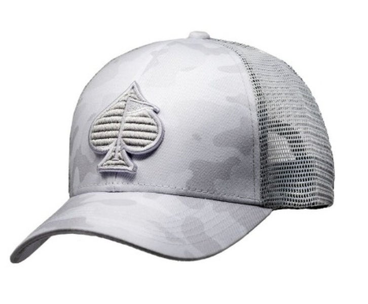 Pins & Aces Trucker Hat (Arctic Camo, Adjustable) Golf Cap 2025 NEW