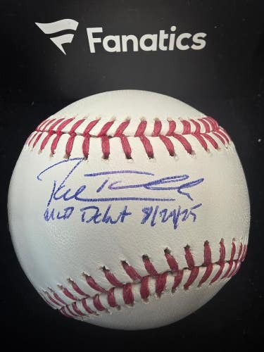 Red Sox PAYTON TOLLE "MLB Debut 8/29/25" Signed MLB Baseball Autograph FANATICS