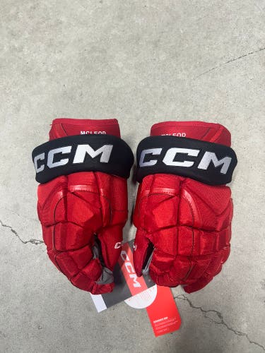14” CCM HG12 Pro Gloves Pro Stock NHL (New) Carolina Hurricanes