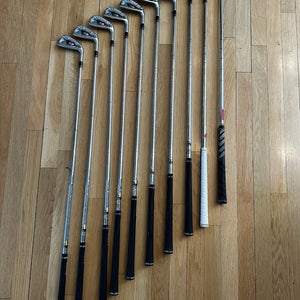 Men's TaylorMade Tour Preferred Right Handed Iron Set Stiff Flex (10 Clubs) #3 - #9, PW, GW, LW Stee