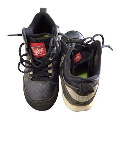 Used Rawlings BB CLEATS BB/SB Cleats Black Junior 02 11760-S000089295