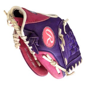Used Rawlings HIGHLIGHT SERIES BB/SB Glove T-ball Purple And Pink 10" 11760-S000089287