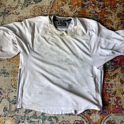 White Goalie Cut Men's Adidas Jersey (Used)