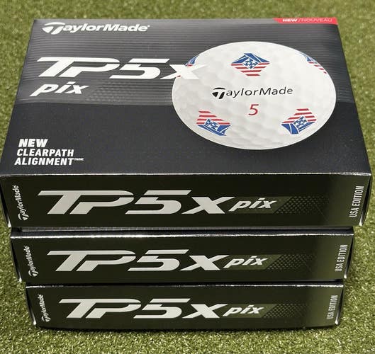 TaylorMade TP5x Pix USA Golf Balls Bundle 3 Dozen New!