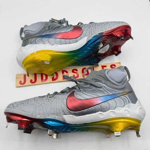 Nike Men\'s Alpha Huarache NXT Baseball Metal Cleats FZ3325-001 Size 14 New Nike Alpha Huarache NXT Baseball Metal Cleats Grey FZ3325  main image 3