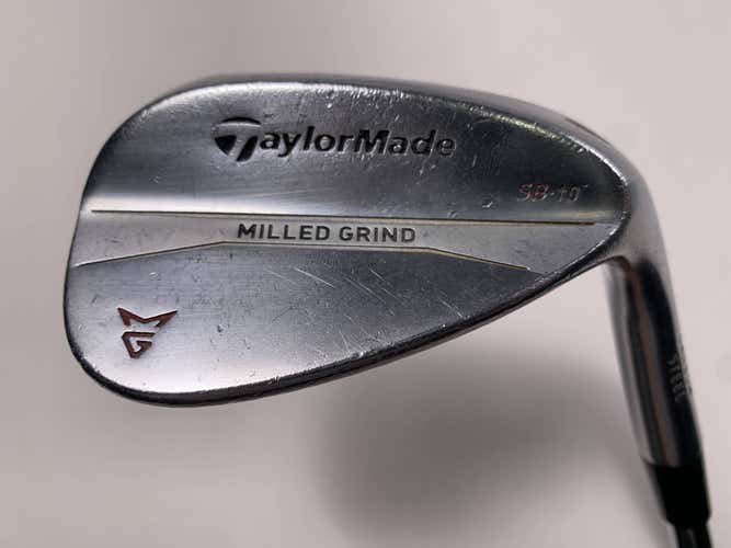 TaylorMade Milled Grind Satin Chrome Wedge 60* 10 Bounce SB Wedge Steel Mens RH
