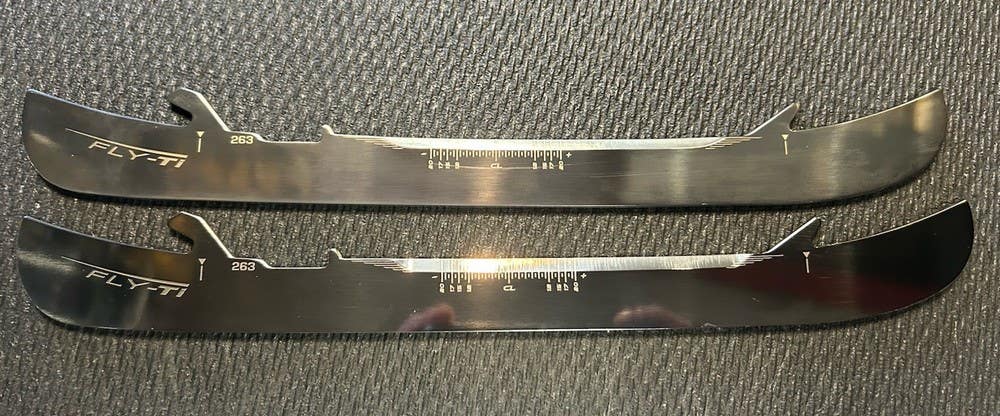 Bauer FLY-TI black Hockey Steel Blades Power fly Edge Runners 263mm size 7 Pair