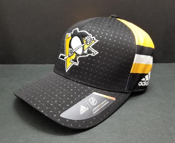 NEW Pittsburgh Penguins Adidas Authentic NHL Pro L/XL Stretch Hat Cap