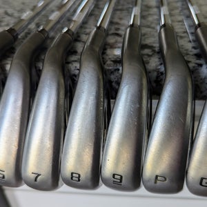 Men's 2024 Cobra DarkSpeed RH Iron Set Stiff Flex (7 Clubs) #5 - #9, PW, GW Steel Shaft (Used)