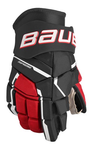 NEW Bauer Supreme M5 Pro Gloves, Black/Red 12"