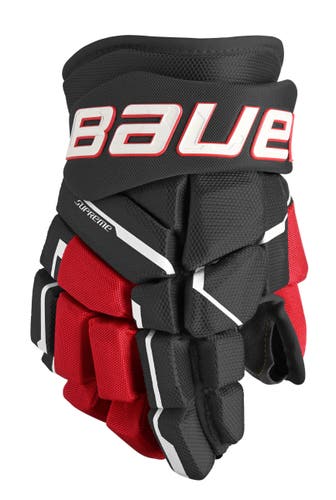 NEW Bauer Supreme M5 Pro Gloves, Black/Red 11"