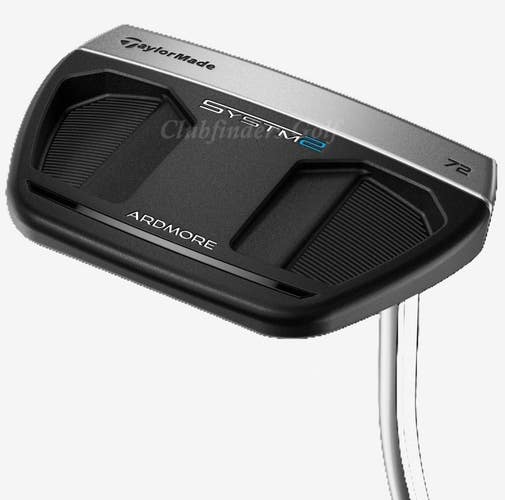 NEW TaylorMade SYSTM2 ARDMORE 72 34" Single-Bend Mallet Putter KBS w/ HC