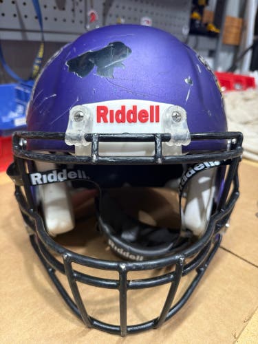 USED RIDDELL SPEED ICON ADULT HELMET - LARGE - FLAT PURPLE METALLIC