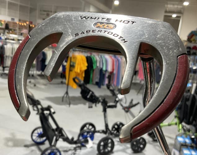 Oyssey WHITE HOT XG SABERTOOTH Mallet Putter 35.5" Steel Shaft 10" Karma Grip