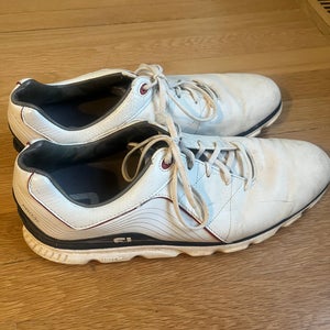 Footjoy Men’s Pro SL Golf Shoes - Men’s Size 13 - White w Navy & Red