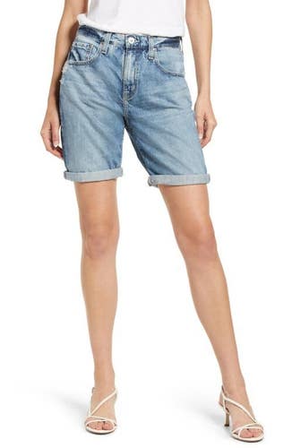 AG Jeans Sloane Shorts Womens 24 Blue Denim 100% Cotton Curred Boyfriend JDM1246