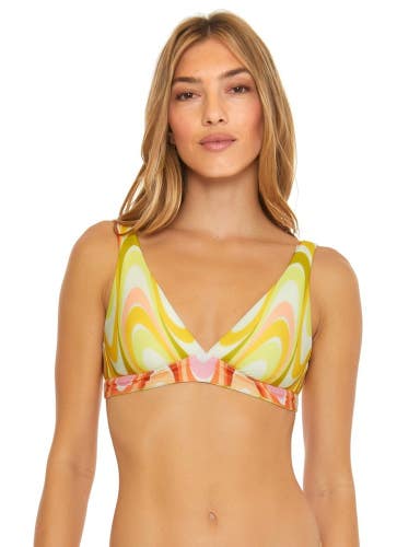 BECCA Whirlpool Elliana Women's Large Multi Swirl Reversible Halter Top ERK1045