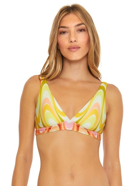 BECCA Whirlpool Elliana Women's Large Multi Swirl Reversible Halter Top ERK1045