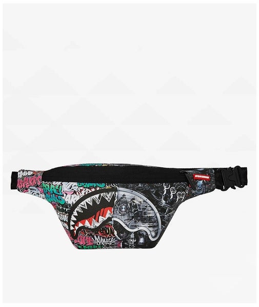 Sprayground Split Cybershark Fanny Pack Unisex Multicolor Graphic Print SPR189