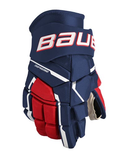 NEW Bauer Supreme M5 Pro Gloves, Navy/Red/White 12"