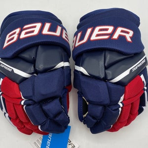 NEW Bauer Supreme Matrix Gloves, Navy/Red/White, 12"