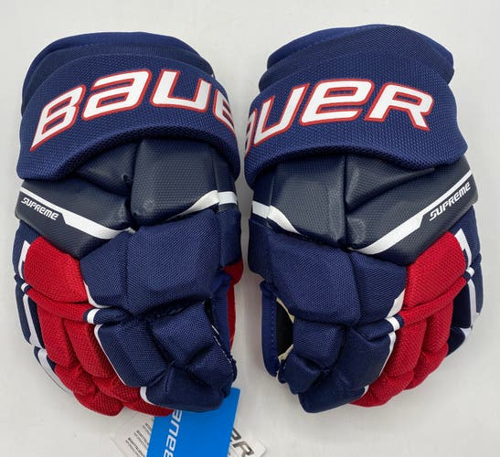 NEW Bauer Supreme Matrix Gloves, Navy/Red/White, 12"