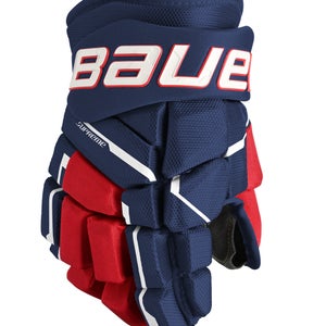 NEW Bauer Supreme M5 Pro Gloves, Navy/Red/White 11"