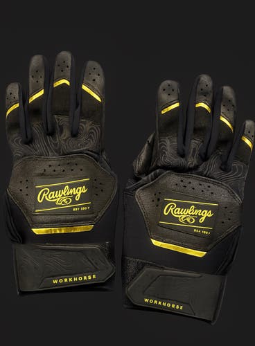 Small Rawlings Adult Workhorse Batting Gloves (New)