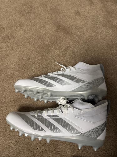 White Unisex Size 13.0 (W 14.0) Adult Adidas Adizero Mid Top (New)