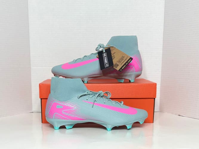 Blue Men's Size M 10.0 (W 11.0) Nike Zoom Superfly 10 Academy FG/MG Prism Pack Men’s Soccer Cleats