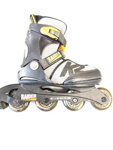 Used K2 RAIDER ADJ 4-8 Junior Rec Fitness Skates Black Adjustable 11860-S000305776