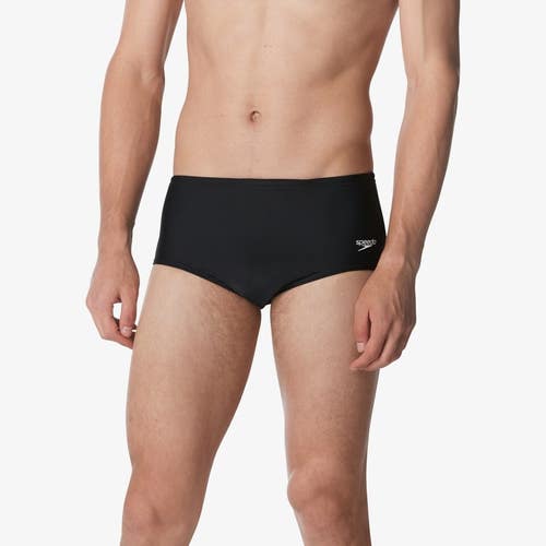 Speedo Solid Swim Brief Men's 32 Black Stretch 5" Performance Swimwear SRT277