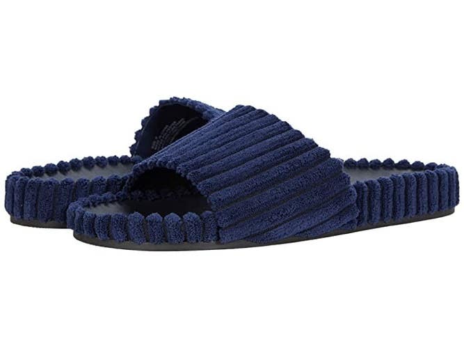 Faryl By Farylrobin Mia Sandals Women's US 16 Navy Comfort Slip On Slide JOBB389