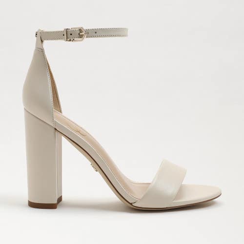 Sam Edelman Yaro EC0236281 Sandal Women's US 10 Ivory Leather Ankle Strap KHD878