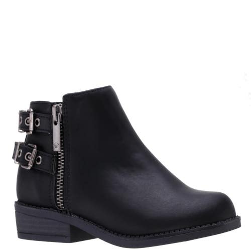 Nina Chloey Boots Toddler US 12 Black Leather Side Zipper Ankle Booties JOBB356