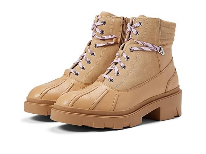 Faryl by Farylrobin Wilma Boots Womens US 14 Tan Leather Round Toe Ankle JOBB368