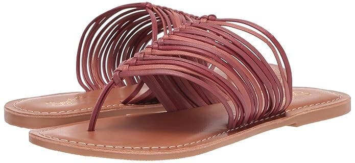 Seychelles Bright Eyed Flip Flop Women's Size 6 Red Leather Thong Sandal KHD767