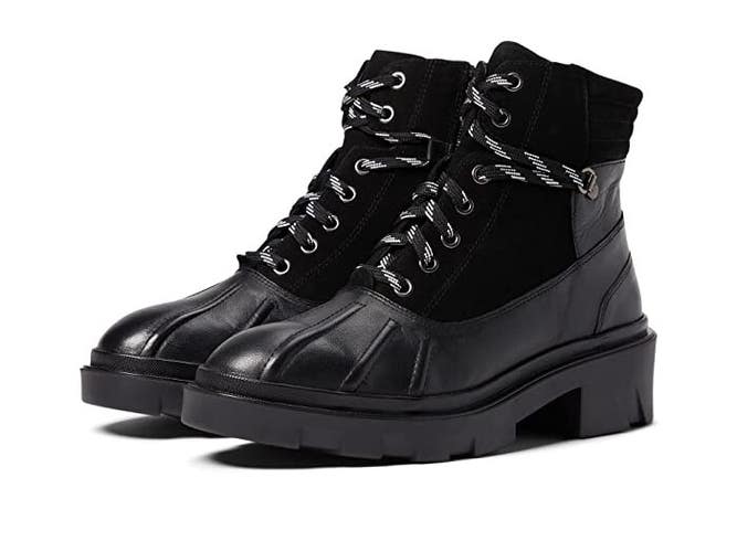 Faryl by Farylrobin Wilma Boots Women's 13 Black Leather Round Toe Ankle JOBB369