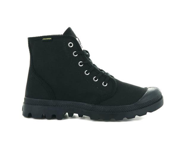 Palladium Pampa Hi Originale 75349-060 Boots Mens US 4 Black Canvas Ankle KHD881