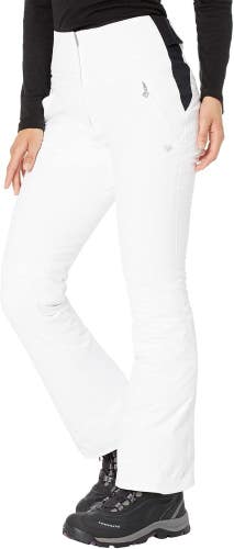 Obermeyer Cloud Nine Snow Pants Womens 16 White Nylon Ankle Zip Pockets DDR120