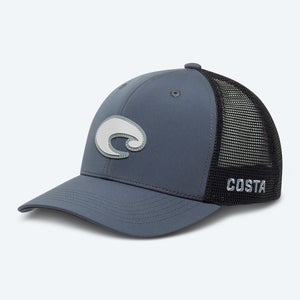Costa Del Mar Core Performance Snapback Trucker Hat Men's Gray Mesh Back DSGL10