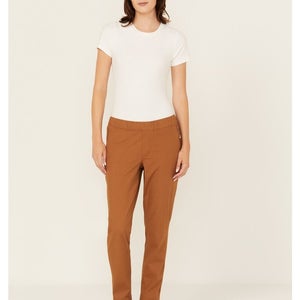 Carhartt Force Work Pants Women Large Brown Relaxed Fit Ripstop Straight DSGL263