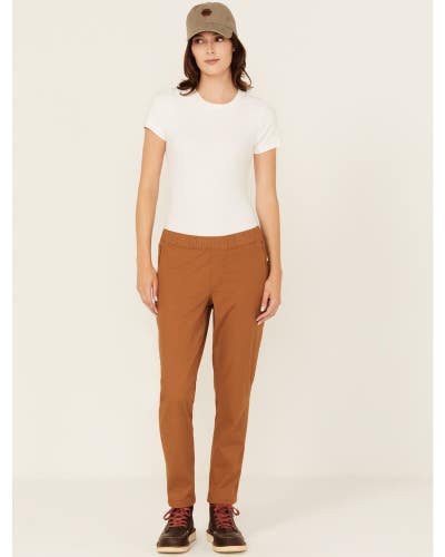 Carhartt Force Work Pants Women Large Brown Relaxed Fit Ripstop Straight DSGL263