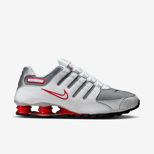 Nike Shox NZ 378341-104 Sneakers Men's White Red Silver Running Shoes LIQ321