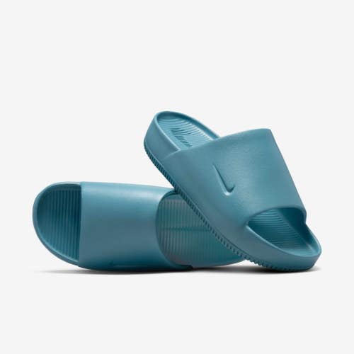 Nike Calm FD4116-005 Sandals Men's Smokey Blue Round Toe Slip On Slides RHS7799